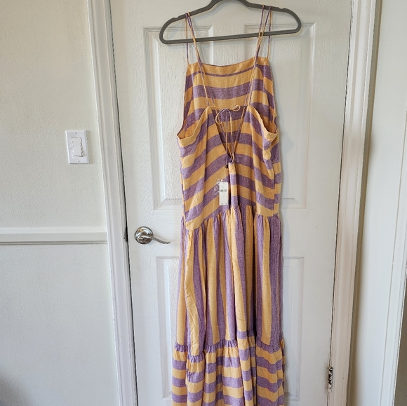 NWT Anthropologie By Anthropologie Grommet Halter Maxi Dress Women's Size XL - Picture 6 of 9